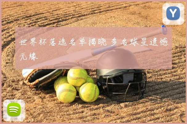 世界杯落选名单揭晓 多名球星遗憾无缘